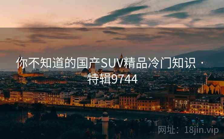 你不知道的国产SUV精品冷门知识 · 特辑9744